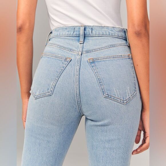 Abercrombie & Fitch The Vintage Flare High Rise Jeans Size 31/12 Short - Picture 13 of 15